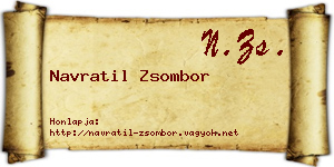 Navratil Zsombor névjegykártya